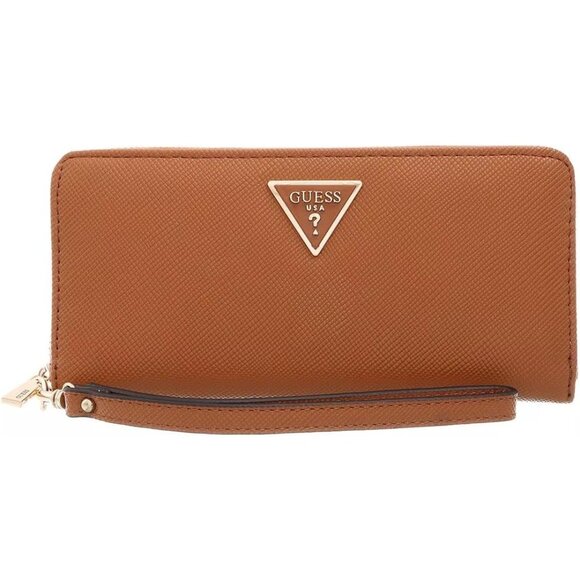 New Guess Women's Laurel Zipper Wallet - Large Wristlet Clutch - Brown - Picture 7 of 8